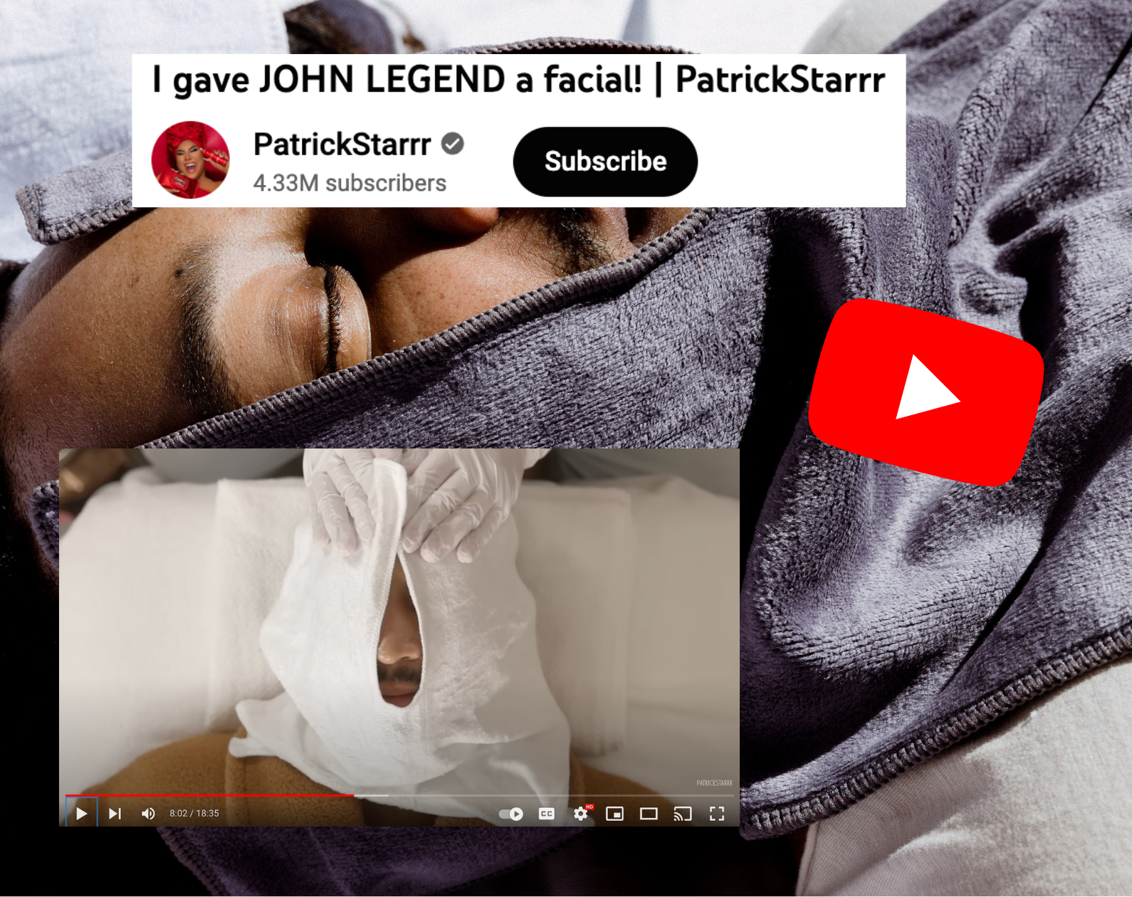 I gave JOHN LEGEND a facial! | PatrickStarrr